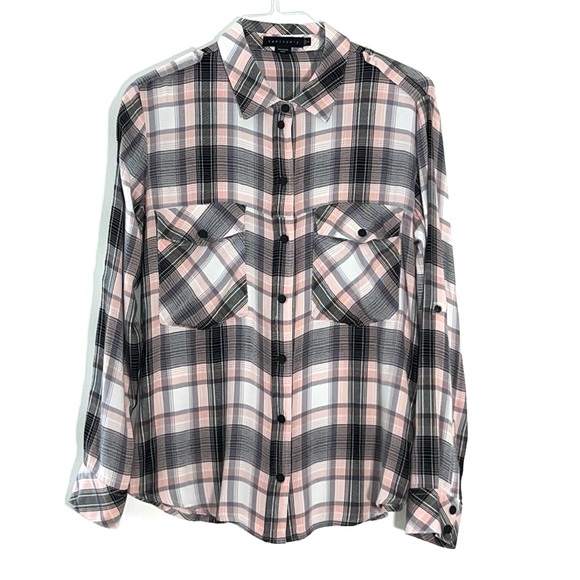 Sanctuary Women’s Boyfriend Plaid Shirt - Picture 2 of 11